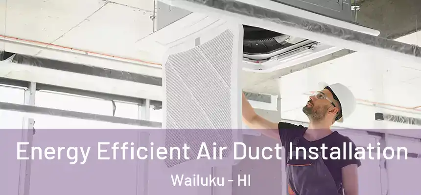  Energy Efficient Air Duct Installation Wailuku - HI